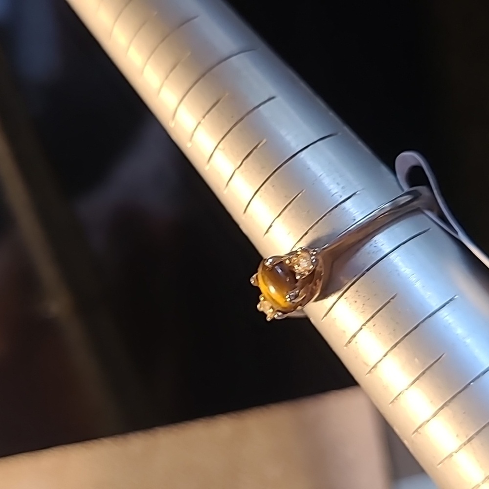 18k HG vintage , genuine tigers eye